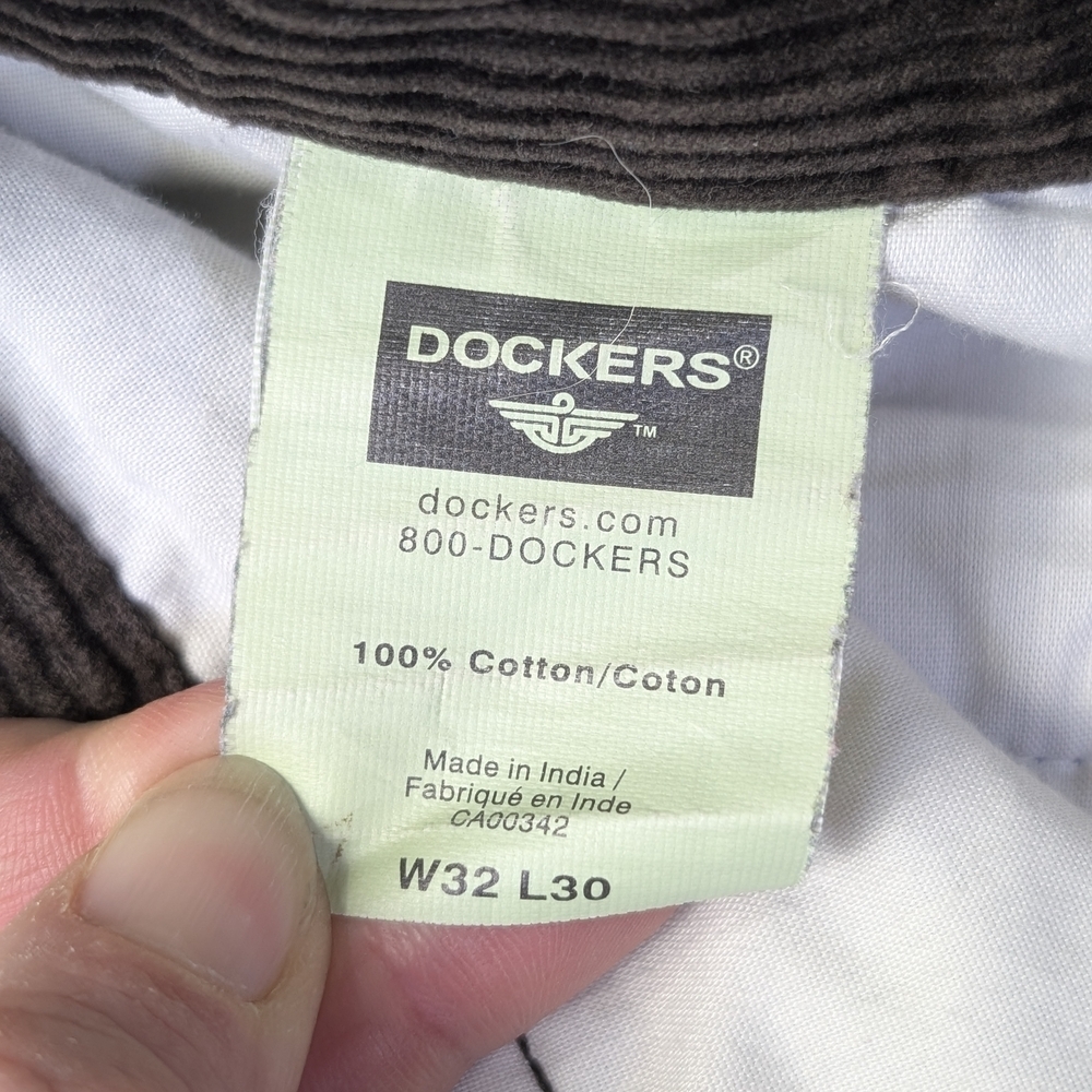 Vintage Y2K Dockers Brown Corduroy Pants | 34 x 28.5 | Straight Leg - Picture 7 of 7